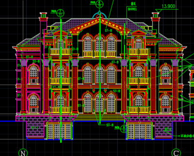 意大利式独立别墅建筑设计图免费下载 - 别墅图纸 - 土木工程网