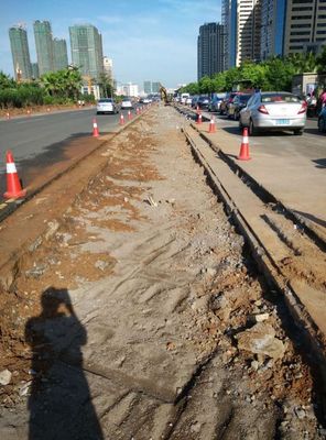 7月11日国兴大道优化工程、南宝南路延长线施工进展情况